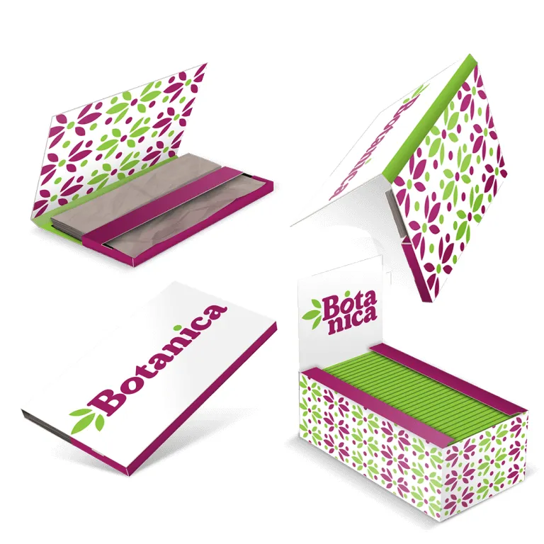 Full Custom 1 1/4 Rolling Papers with Tips – Hemp, Rice, or Wood Pulp Full custom 1 1/4 rolling papers with built-in tips and branded box, available in bleached or unbleached hemp, rice, or wood pulp