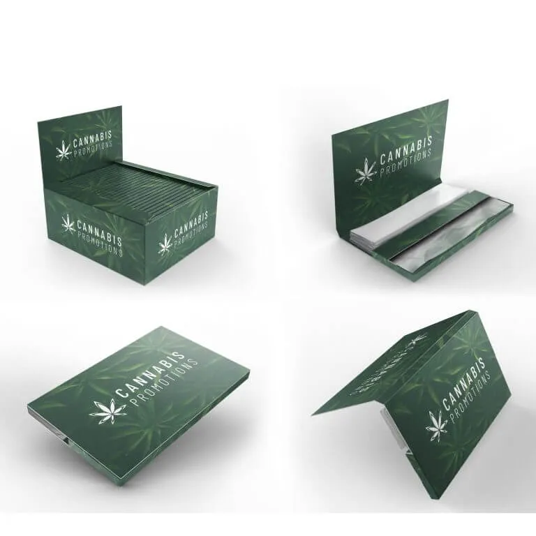 Full Custom 1 1/4 Rolling Papers with Tips – Hemp, Rice, or Wood Pulp Full custom 1 1/4 rolling papers with built-in tips and branded box, available in bleached or unbleached hemp, rice, or wood pulp