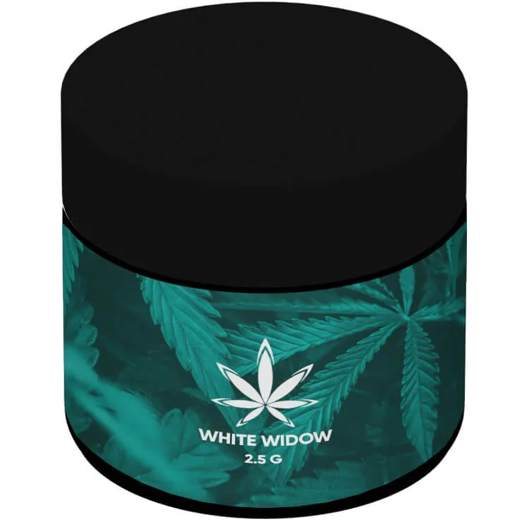 Custom Branded Glass Jars 2oz black with label customizable glass black jars with label
