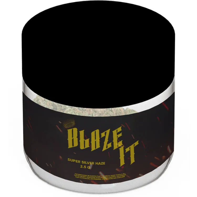 Custom Branded Glass Jars 2oz with label Custom 2 oz jar clear glass with label