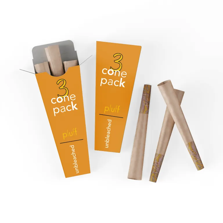 Custom Print Three Cone Pack Customizable pre-rolled cones with full color branded packaging