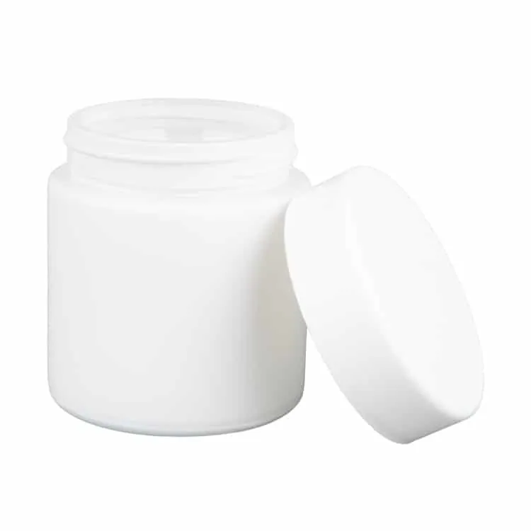 3 Oz White Glass Jar White glass jar 2 oz