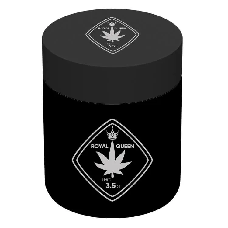 3 Oz Jars Black Glass Custom Print 3 oz black glass jars with custom print
