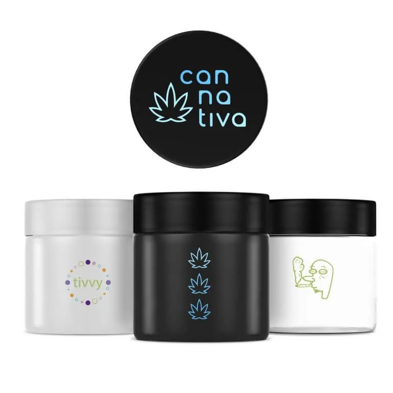Custom 4 Oz Jars With Direct Print Custom 4 oz jars, white, black and clear glass