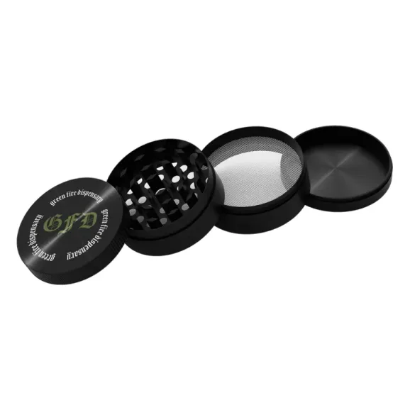 63mm Metal Grinder – Customizable 4-Piece Herb Grinder 63mm 4-piece metal cannabis grinder with custom logo printing