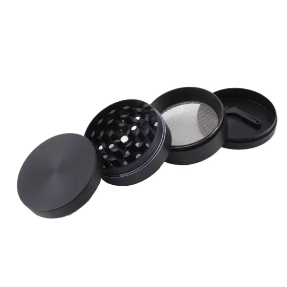 63mm Metal Grinder – Customizable 4-Piece Herb Grinder 63mm 4-piece metal cannabis grinder with custom logo printing