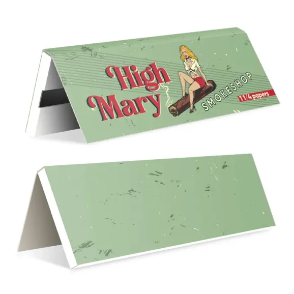 1 1/4 Quick Print Hemp Rolling Papers Custom 1 1/4 rolling papers with quick print branding, available in hemp or unbleached wood pulp