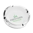 Clear Glass Ashtray With Logo Clear glass ashtray with logo print