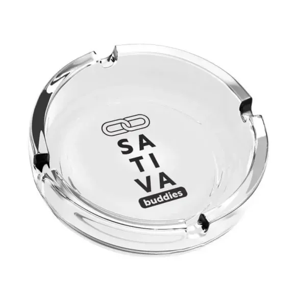 Custom Clear Glass Ashtray With Logo Clear custom glass ashtray with logo