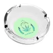 Clear Glass Ashtray with Full Color Logo Print Custom clear glass ashtray with full color logo print