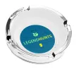 Full Color Print Clear Glass Ashtray Clear glass ashtray with printed logo