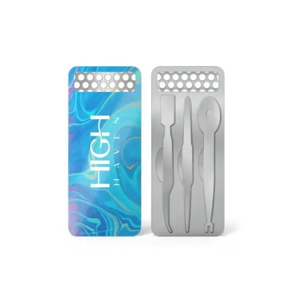 Custom Dabit Card 3 Piece Full Color Print Customizable multi-tool dabit cards with different branding examples