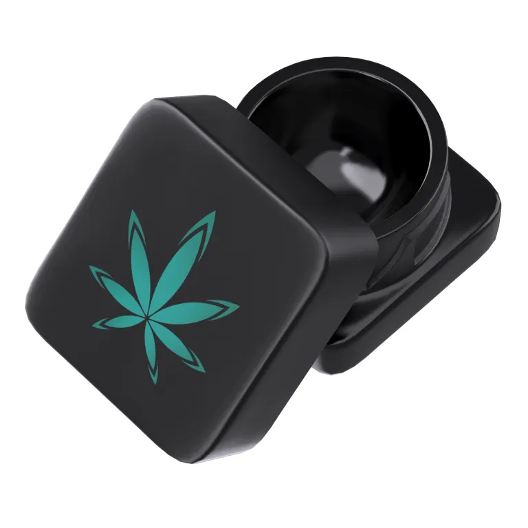 Customizable Black Glass Concentrate Jar/Container custom black glass concentrate 9ml full color jars with logo/brand