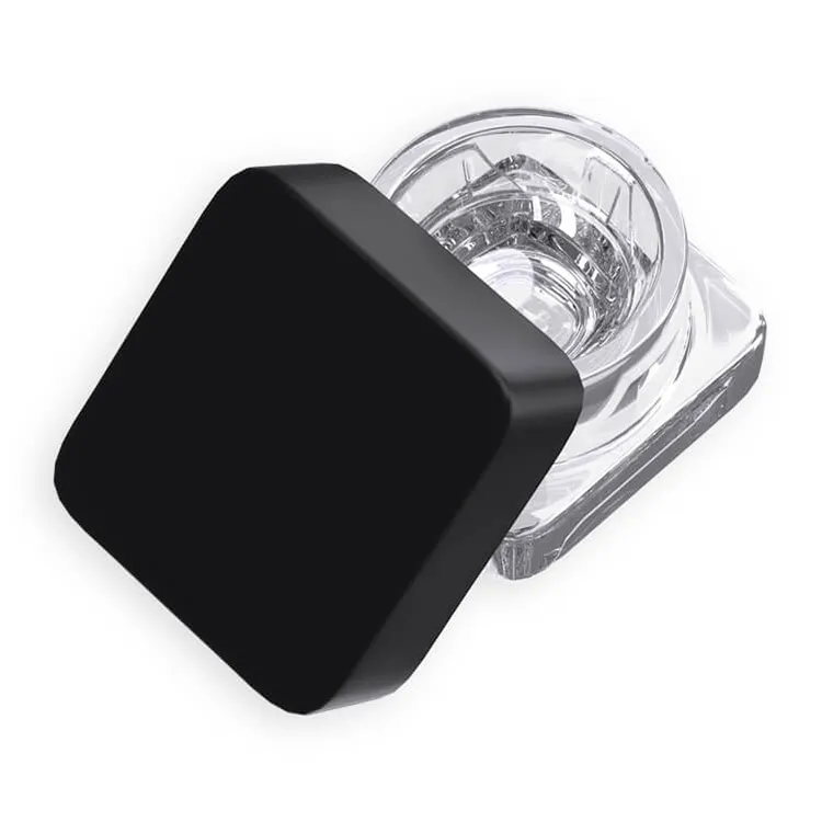 Blank Clear Glass Concentrate Jar/Container custom 9ml clear concentrate full color jars with logo/brand