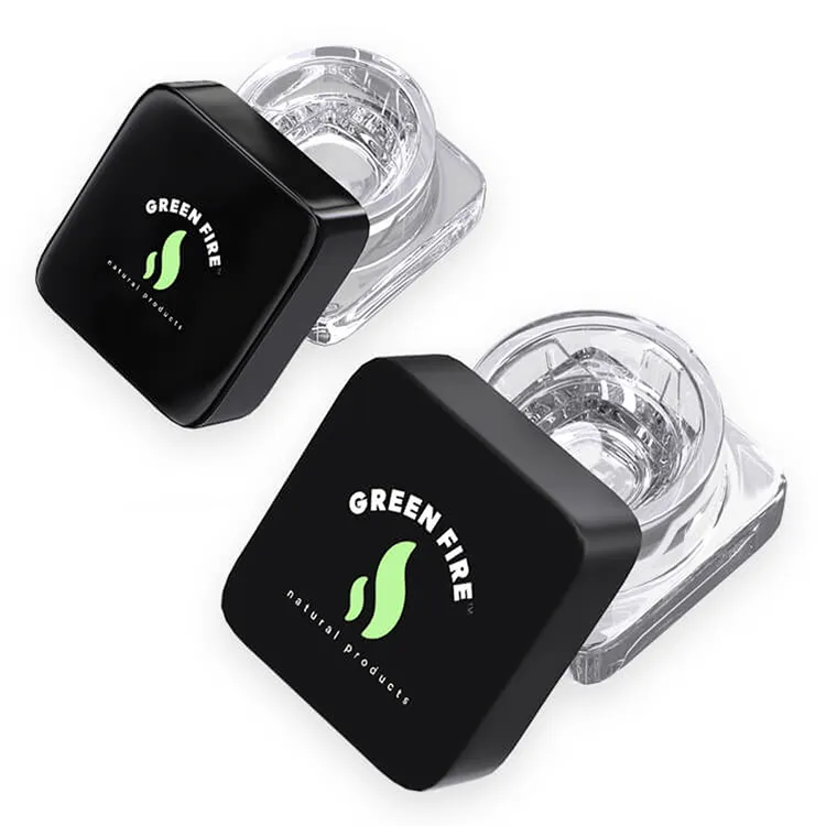 Custom Clear Glass Concentrate Jar/Container custom 9ml clear concentrate full color jars with logo/brand