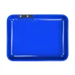 Custom LED Glow Rolling Tray – 11" x 8.5" with Multi-Color Lighting Custom 11" x 8.5" LED glow rolling blue tray with full-color logo and multi-color lighting for branded smoking accessories