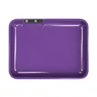 Custom LED Glow Rolling Tray – 11" x 8.5" with Multi-Color Lighting Custom 11" x 8.5" LED glow rolling purple tray with full-color logo and multi-color lighting for branded smoking accessories