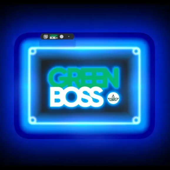 Custom LED Glow Rolling Tray – 11" x 8.5" with Multi-Color Lighting Custom 11" x 8.5" LED glow rolling tray with full-color logo and multi-color lighting for branded smoking accessories