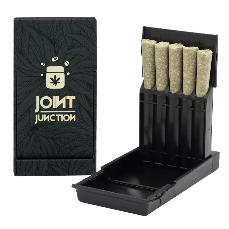 Custom Paqcase Pre Roll Pack Black Custom black paqcase pre roll pack