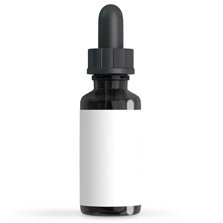 Custom Black Glass Tincture Bottle With Box Customizable black tincture bottles full color