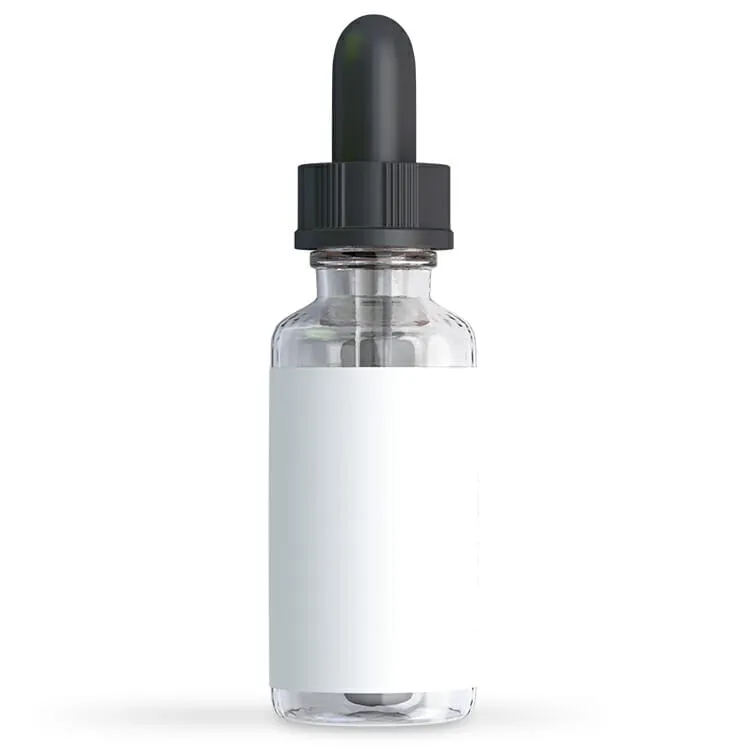 Custom Clear Tincture Bottle Customizable clear tincture bottles full color