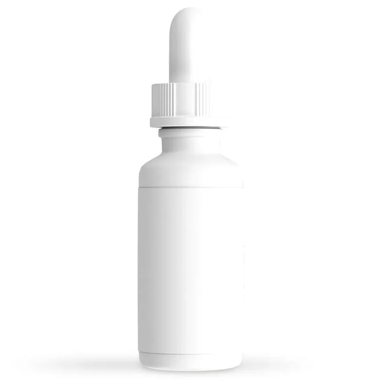 Custom White Tincture Bottle Customizable white tincture bottles full color