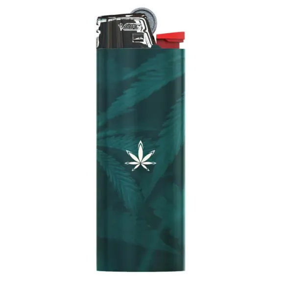Custom Wrapped Bic Lighter Cannabis Promotions Custom bic lighters with sticker wraps