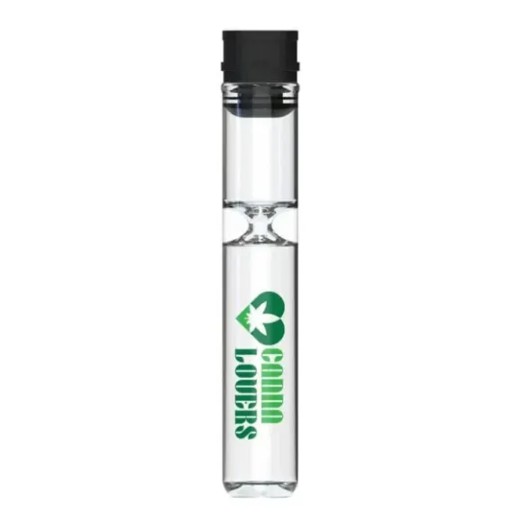 Custom Branded One Hitters with Caps Clear one hitters with caps and custom logos