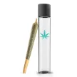Custom Clear Glass Pre Roll Tube With Direct Print Custom clear glass pre roll tube with black cap and direct print