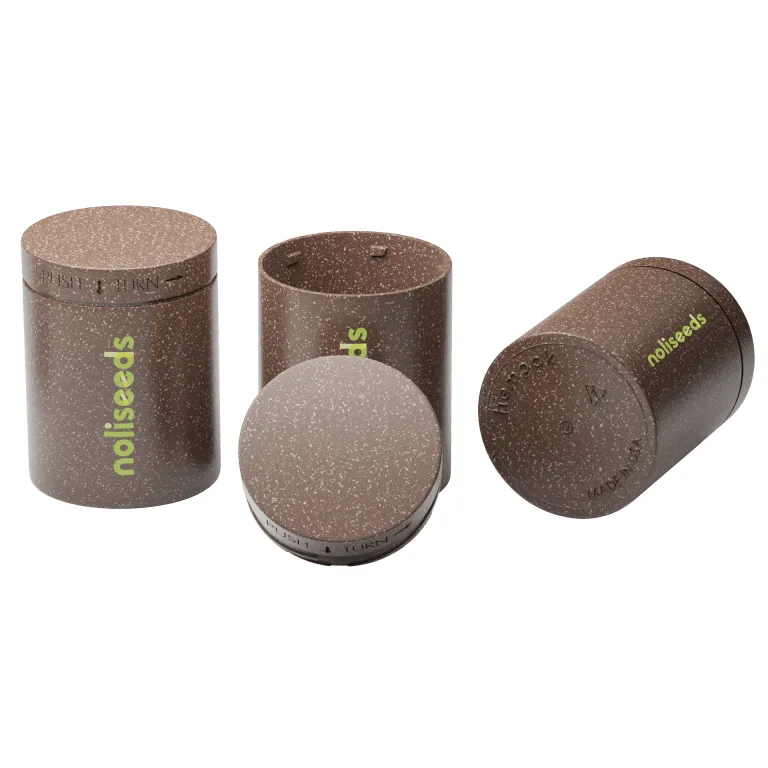 hemp plastic bio jars printed biodegradable brown 4 oz hemp plastic jars