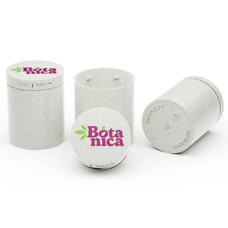 custom child resistant biodegradable jar custom biodegradable hemp jar 4 oz offwhite