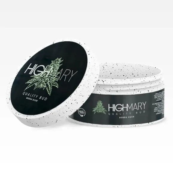 biodegradable hemp plastic containers with a label 3oz offwhite hemp plastic jars for cannabis flower or infused edibles with custom branding