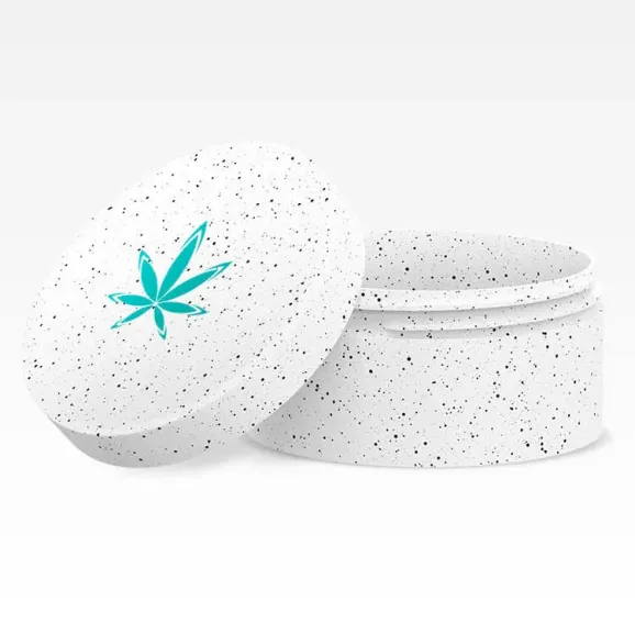 3oz Hemp Plastic Jar – Sustainable Cannabis Packaging 3oz offwhite hemp plastic jars for cannabis flower or infused edibles with custom branding