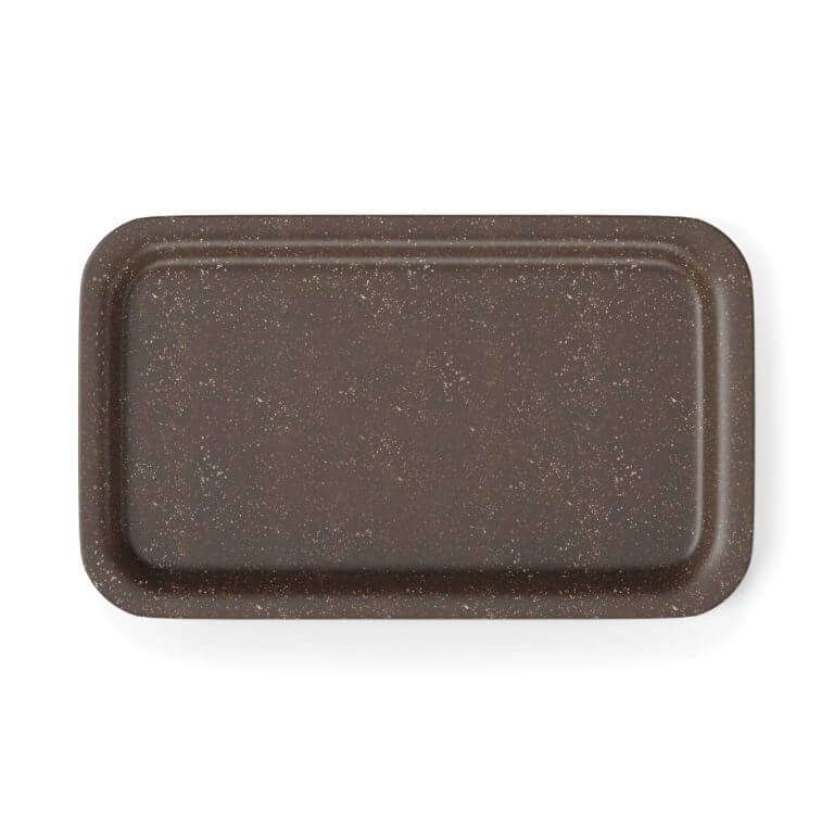 Medium Brown Rolling Tray – Sustainable Cannabis Accessory Medium brown hemp plastic rolling tray with natural speckled texture