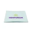 Custom Glass Rolling Tray – Small Shatter Resistant (7.1" x 5.5") Custom 7.1" x 5.5" small glass rolling tray, shatter-resistant with full-color logo printing