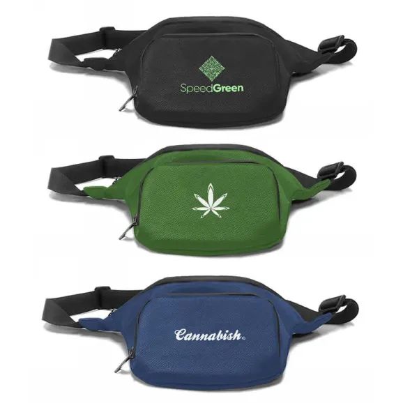 Custom Smell Proof Waist Pack Black, Green and Blue Custom smell proof waist black, green and blue