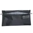 Customizable Smell Proof Zipper Bag with Lock Black smell proof bag with zipper closure and combination lock, ready for branding