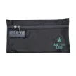 Custom Black Stash Bag With Combination Lock Black custom smell proof bag with zipper closure and combination lock, ready for branding