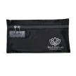 Custom Stash Bag With Combinatin Lock Black Black smell proof bag with zipper closure and combination lock, ready for branding