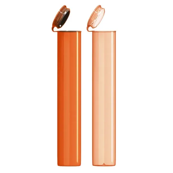 Pre Roll Tube Plastic Printed Overseas Orange Solid and Translucid Pre Roll Tube Plastic Printed Overseas Orange Solid and Translucid