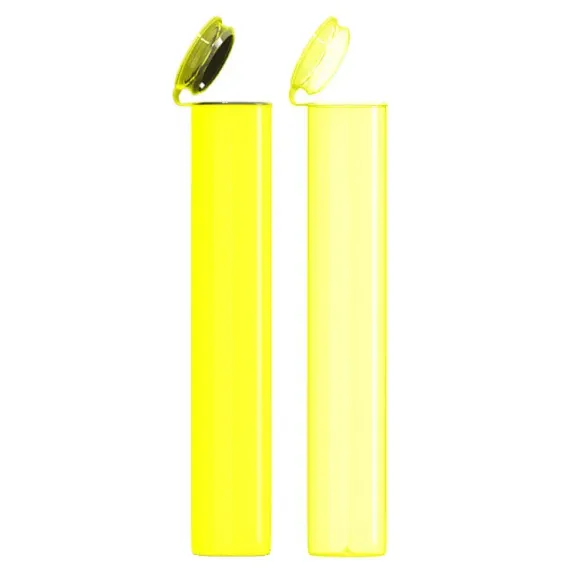 Pre Roll Tube Plastic Overseas Yellow Solid and Translucid Pre Roll Tube Plastic Overseas Yellow Solid and Translucid
