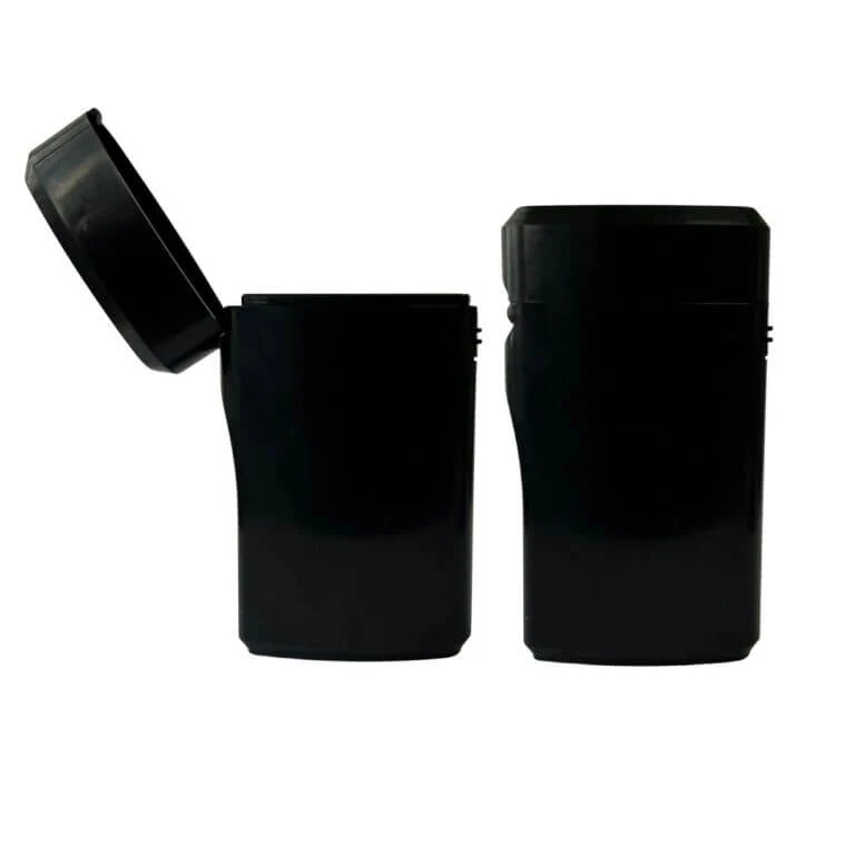plain puffcase without a logo black lighter and joint case without a logo