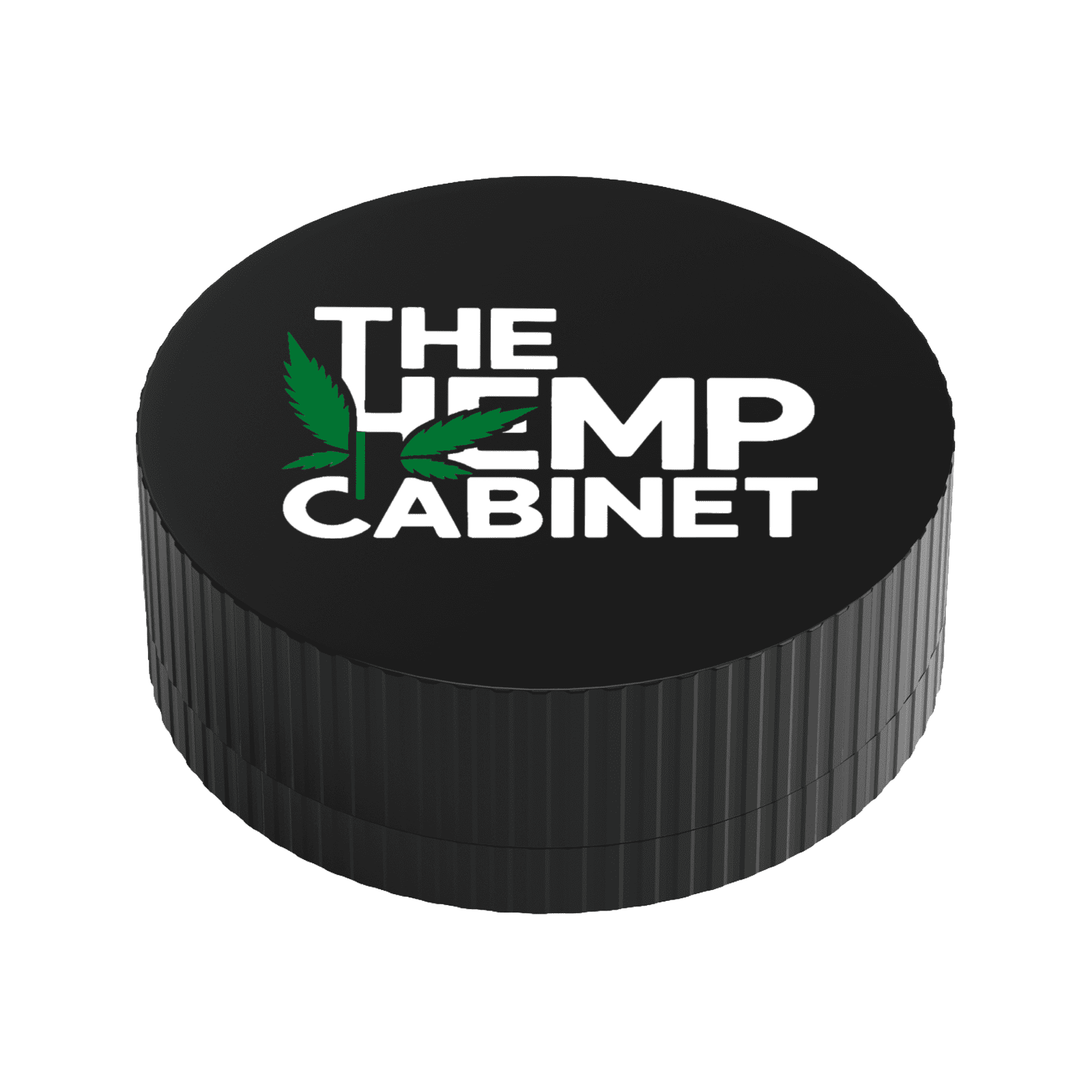 Artboard 2 custom hemp plastic grinder, black, full color logo