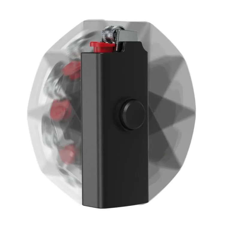 bulk bic lighter spinner case lighter spinning case in black