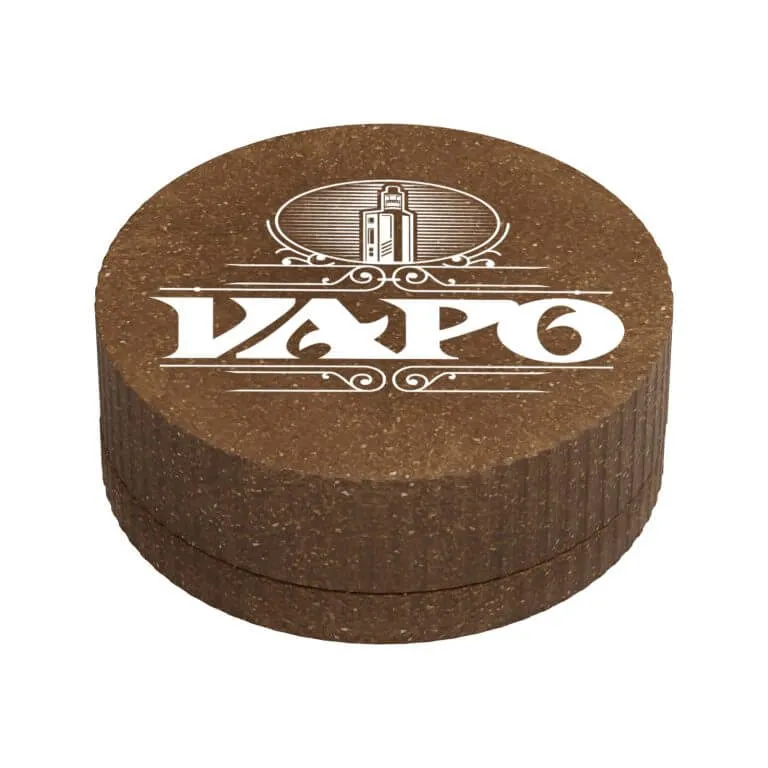 63mm Hemp Grinder – Customizable 2-Piece Cannabis Grinder 63mm custom hemp plastic cannabis grinder with full-color logo