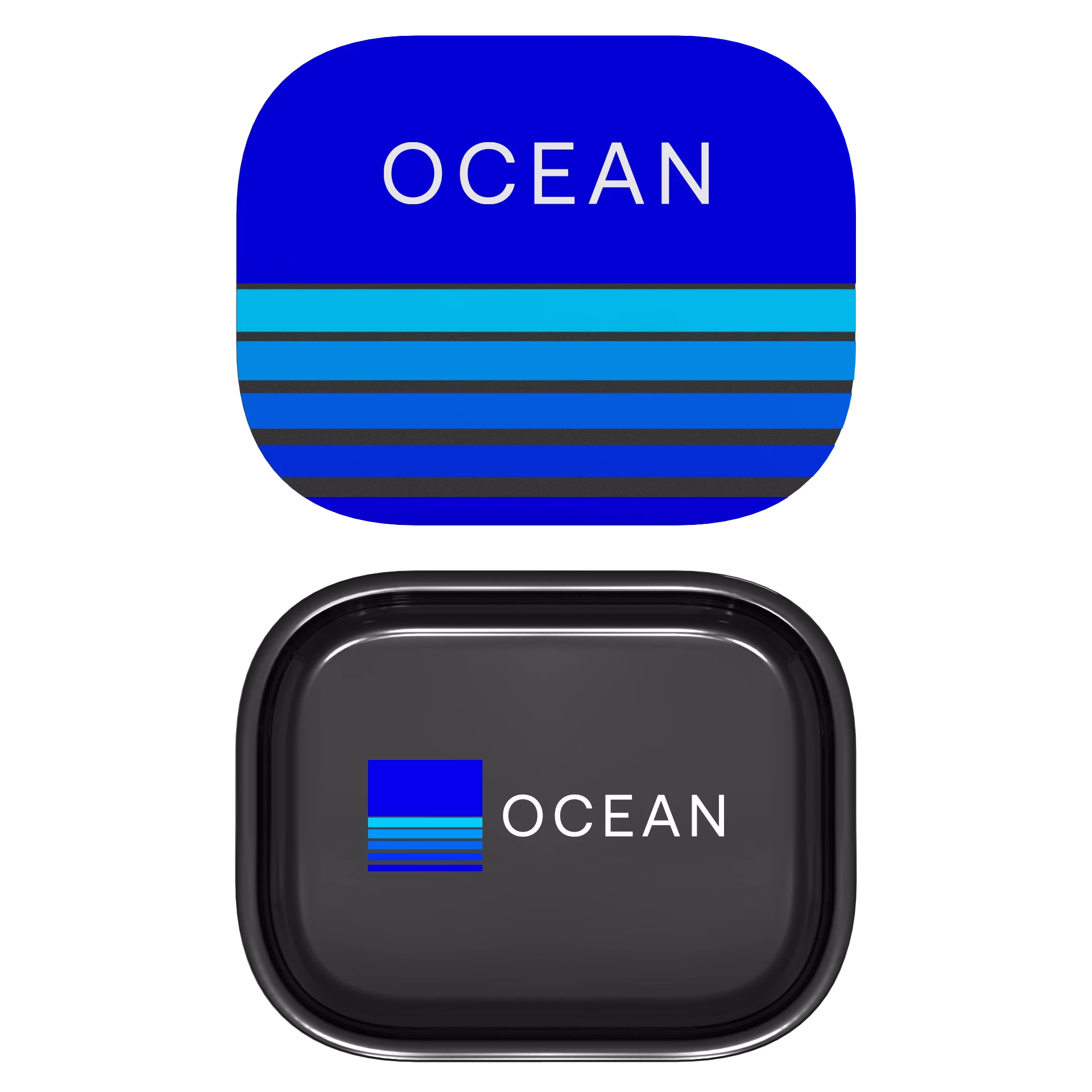 eape1qmzbszymrywkbn1 small black rolling tray with magnetic lid with custom logo print