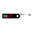dab-key-black-riptide custom black dab tool keychain with a full color logo print