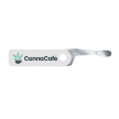 dab-key-white-cannacafe custom white dab tool keychain with a full color logo print