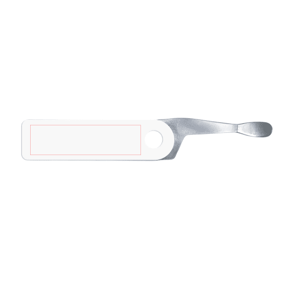 dab-key-white-imprint-area custom white dab tool keychain